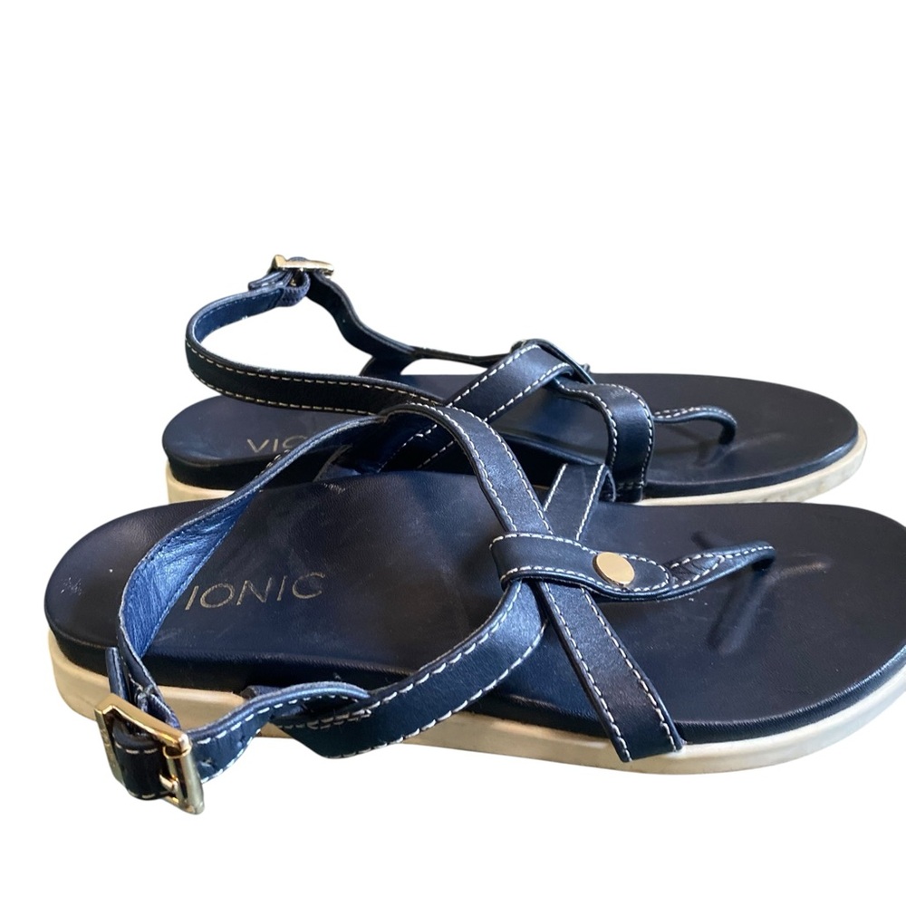 Vionic Blue Palm Veranda Sandals 6 - Picture 3 of 6